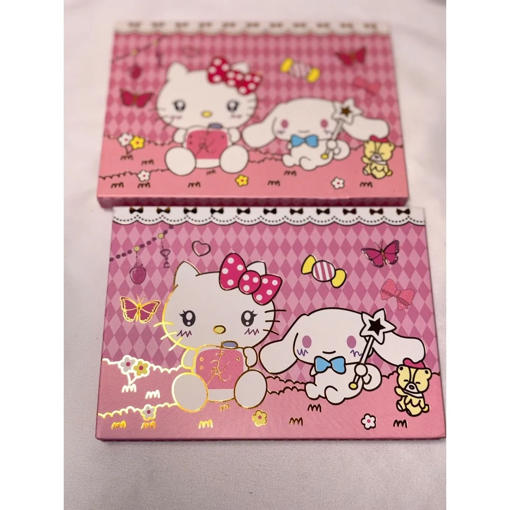 Sanrio Hello Kitty Cinnamoroll Eyeshadow Palette 6 Pan Pink Shimmer Matte blush